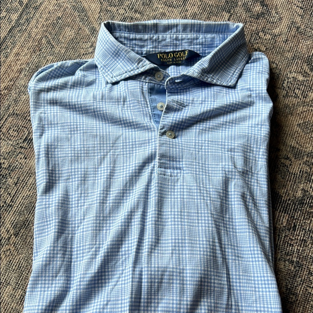 Polo Golf Blue Checkered Men's‎ Shirt
